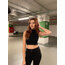 Siyah Balıkçı Yaka Fitilli Crop Top
