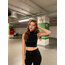 Siyah Balıkçı Yaka Fitilli Crop Top