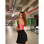 Pembe Büzgülü İp Askılı Crop Top