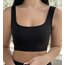 Siyah Fitilli Crop Top