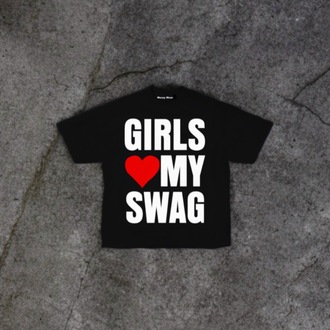 Girls My Swag Tshirt Black