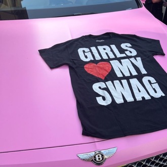 Girls My Swag Tshirt Black