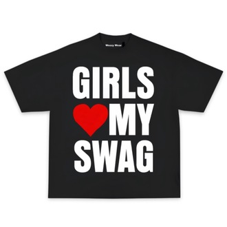 Girls My Swag Tshirt Black
