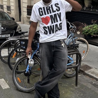 Girls My Swag Tshirt White