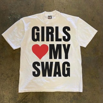 Girls My Swag Tshirt White