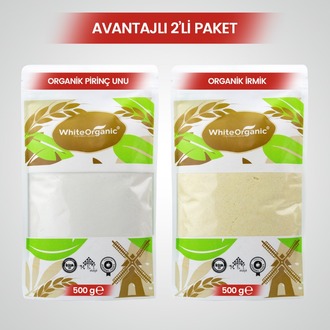ORGANİK İRMİK+ORGANİK PİRİNÇ UNU AVANTAJLI 2^Lİ SET 500 GRX2