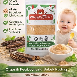 ORGANİK KEÇİBOYNUZLU PUDİNG KARIŞIMI +7 AY 250 GR