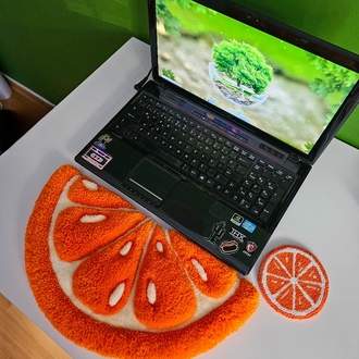3 boyutlu Portakal Dilimi Tufting Klavye Halısı