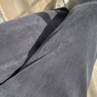 Massimo tozlu siyah Tencel pantolon