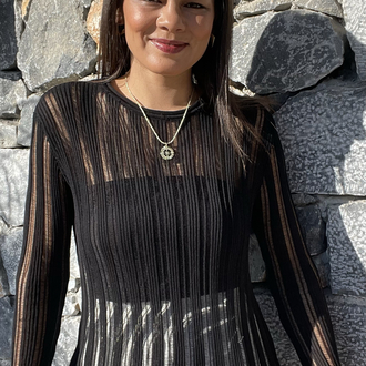 Kaçık model siyah merserize triko 