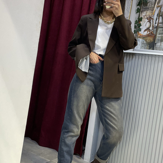 Likralı efektli boyfriend jean