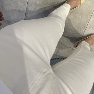Likralı bej boyfriend jean 