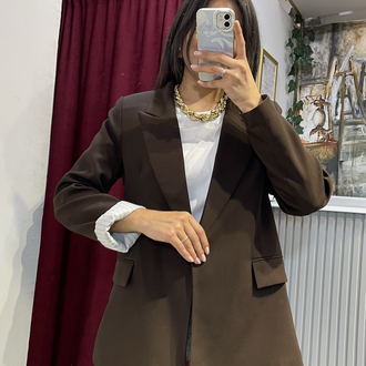 Kahve blazer ceket