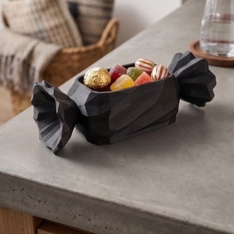 Bayram Şekeri Tasarımlı Dekoratif Şekerlik - Nostaljik İkram Kutusu - Candy Wrapper Box