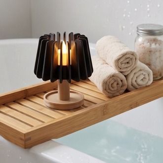 Modern Geometrik Tealight 2'li Mumluk Seti - Tealight Candle Lamp Holder Snap Together