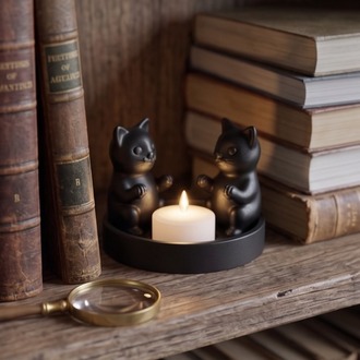 Mistik Kedi Figürlü Tealight Mum Tutucu