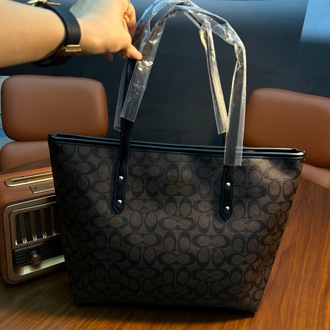 Coach Signature Tote Bag Acı Kahve