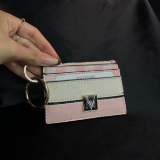 Victoria Secret Card Holder – Pembe & Krem 