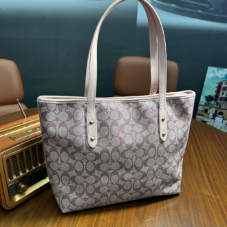 Coach Signature Tote Bag Pembe 