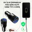 OTO ÇAKMAKLIK HIZLI ŞARJ ALETİ Typ-c& usb