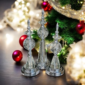 3 LÜ KRİSTAL ALEM KÜRE-2 Farklı Renk Seçeneğiyle