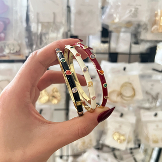 Premium Seri Renkli Taşlı Kelepçe✨