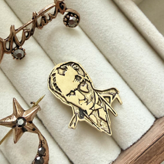 Atatürk portre bronz Broş✨
