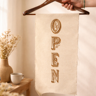 OPEN El Yapımı Yakma Sanatı Kumaş Tasarım