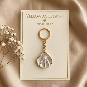 Gold yaldız istiridye hediyelik anahtarlık 50’li paket