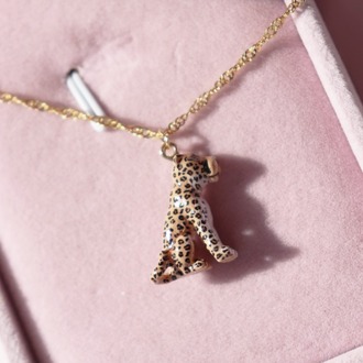 Leopar Charm Kolye