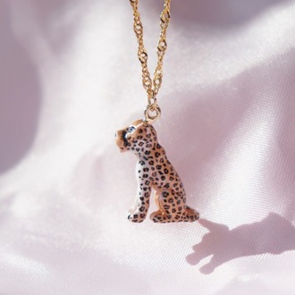 Leopar Charm Kolye