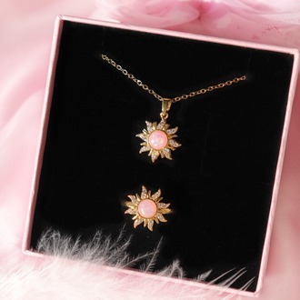 Rapunzel Opal Güneş Kolye & Yüzük Set