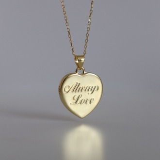 Always Love Kalp Madalyon 925 Ayar Gümüş Kolye