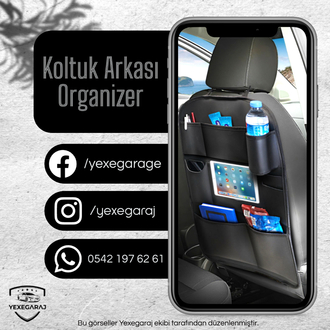 Oto Koltuk Arkası Deri Organizer 