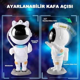 Astronot Projektör Gece Lambası
