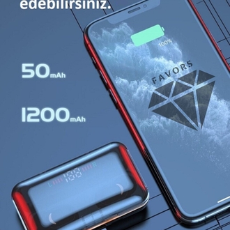 Işıklı Bluetooth Kulaklık 1200 Mah Powerbank Özellikli