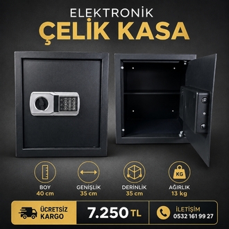 ÇELİK PARA KASASI 40CM 13KG ŞİFRELİ 
