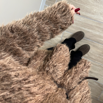 Kemerli Kürk Camel Renk
