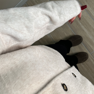 Kürk Yakalı Angora Ceket