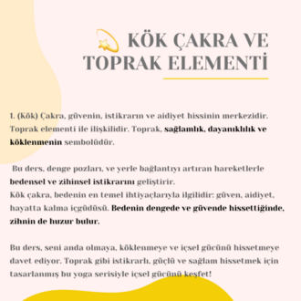 KÖK ÇAKRA YOGA-TOPRAK ELEMENTİ – Köklen