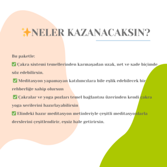 Eğitmenler için Çakra Sistemi Temelleri ve Çakra Meditaysonu Mini Kurs