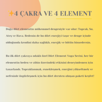 4 ÇAKRANIN 4 ELEMENTİN GÜCÜ