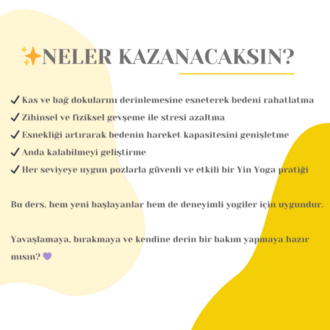 HER SEVİYEYE UYGUN YİN YOGA
