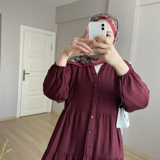 Laysa Elbise Bordo