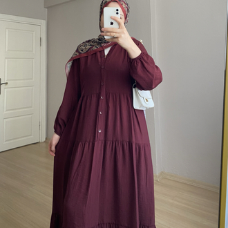 Laysa Elbise Bordo