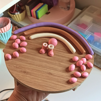 Mini Ugg Küpe - pembe