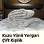 Kuzu Yünü Yorgan Çift Kişilik 195x215 cm 3kg Merinos Kuzu Yünü