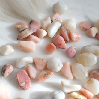 25 gr. Pembe Beyaz Karışık Opal Doğaltaş