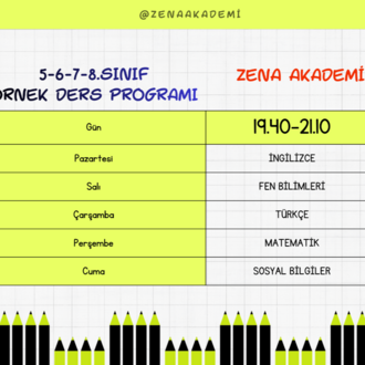 Zena Akademi AYLIK Sınıf Bazlı Dijital İçerik