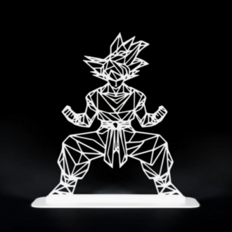 Geometric Low Poly Anime Warrior
